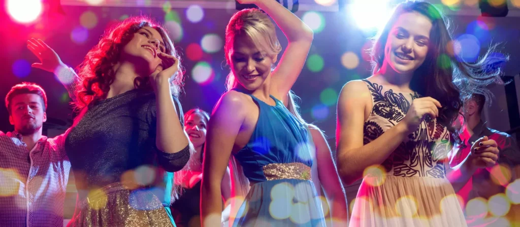 dance through the decades christmas party 2025 rowton hall hotel chester